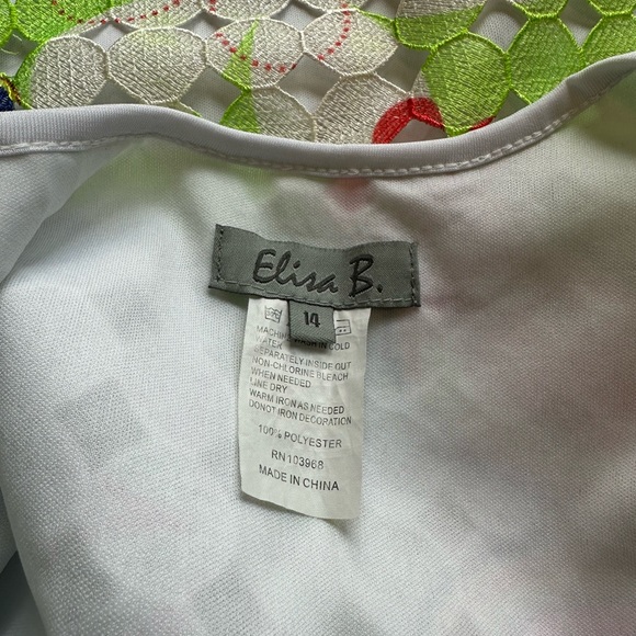 Elisa B summer floral dress girls size 14 - Picture 4 of 7